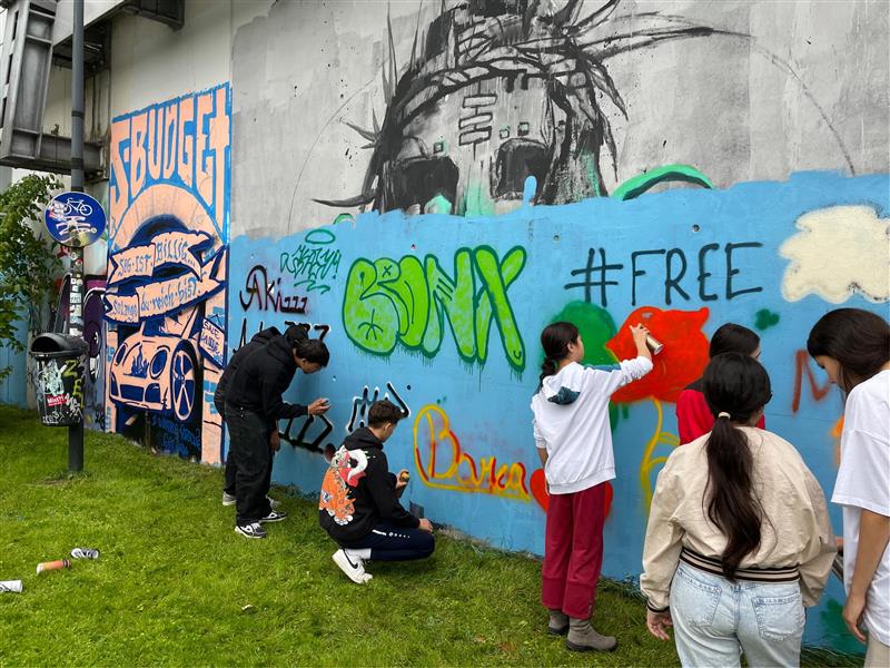 Moderne Graffiti-Art der 3B